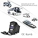Rydonair Universal Rocker Style 4.2A Dual USB Charger Socket with Blue LED Digital Voltmeter Gauge for Rocker Switch Panel on Marine, Boat, Car, Golf Cart, UTV, ATV, etc
