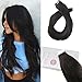 20 Inch Tape in Hair Straight Unprocessed Remy Human Hair Off Black Color 1B Seamless Skin Weft Invisible Glue in Hair Extensions 50g/20pcs