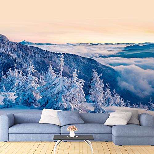 signwin Wall Mural Beautiful Winter Landscape Removable Self-Adhesive Wallpaper Wall Decoration for Bedroom Living Room - 66x96 inches