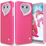 LG G6 Case, Vena [vLove] Heart Shape | Dual Layer Protection, Hybrid Bumper Cover Case for LG G6 - Hot PinK / Blush Pink