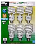 Sylvania X26588  23-Watt CFL Mini Twist Light Bulb, Soft White, 6 pack