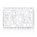 ZYHW Organic Chemistry Stencil Drawing Drafting Template Clear Plastic School Lab Laboratory Chemical Engineering Equipment Symbols