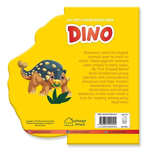 My First Shaped Board Book | Illustrated Dino - Animal Picture Book For Kids Age 2+ Board Book 1