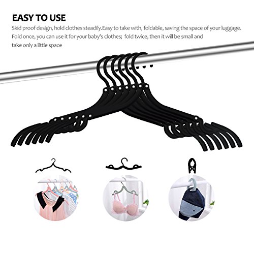 24 Pcs Travel Hangers Portable Folding Clothes Hangers Travel