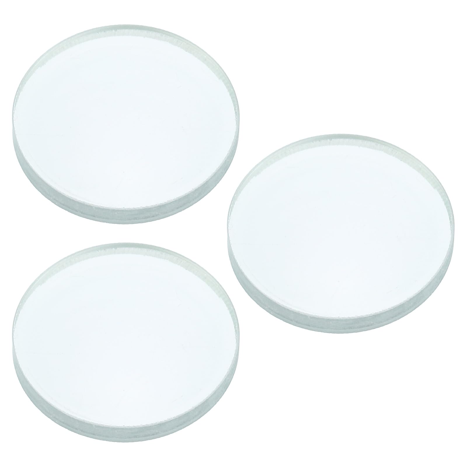 YOKIVE 3 Pcs Double Concave Lens, Clear Glass Optical Lenses | Make Telescope, Great for Photography, Optical Instruments Use (Clear, 75mm Focal Length)