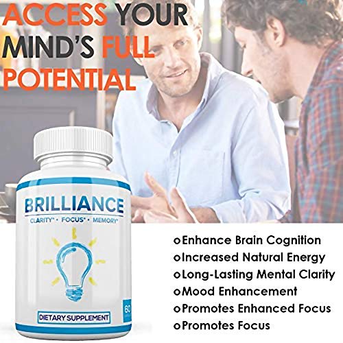 Brilliance DMAE Brain Supplement Brain Booster Enhance Mental Clarity, Memory Pills