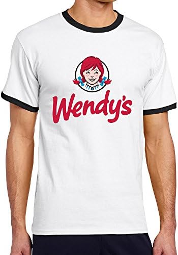 Men's Cool Wendy's Logo Contrast Ringer Tshirt