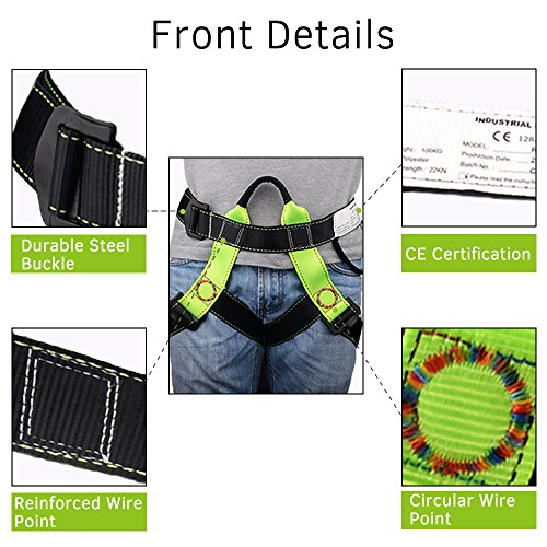 Brightfour Climbing Harness, Half Body Beginner Harness, Safety Belt Harness for Mountaineering Fire Rescuing Rock Climbing Tree Climbing Roof Working by - Thumbnail 2