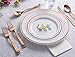 Plastic Spoons 125 Pack Disposable Cutlery, Heavy Duty Flatware, Plastic Silverware Set for Catering Events, Parties, Dinners, Weddings, Receptions and Everyday Use (Rose Gold)