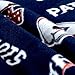 NFL Fleece New England Patriots Tossed Helmets Blue, Fabric by the Yard