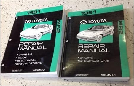 1991 Toyota Mr2 Mr 2 Service Repair Shop Workshop Manual Set Oem Factory Toyota Amazon Com Books