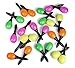 Add Life To The Party! 12 Two Toned Neon and Black Maracas, Colorful Party Favors, Noisemaker Birthday Party Supplies, 4