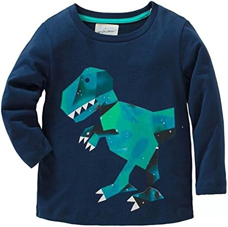 GS Nyan Toddler Boys Dinosaur Long Sleeve T Shirts Top Tee Size 2-7 Years (6T)