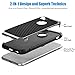 BENTOBEN iPhone 6 Plus Case, iPhone 6S Plus Case, 2 in 1 Slim Laminated with Carbon Fiber Texture Shockproof Protective Case for iPhone 6S Plus/6 Plus,Black