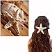 2Pcs Handmade Natural Starfish Hair Clips Girls Hairpins Beach Starfish Hair Accessories
