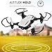 SIMREX X300C Mini Drone with Camera WiFi HD FPV Foldable RC Quadcopter Rtf 4CH 2.4Ghz Remote Control Headless [Altitude Hold] Super Easy Fly for Training, White