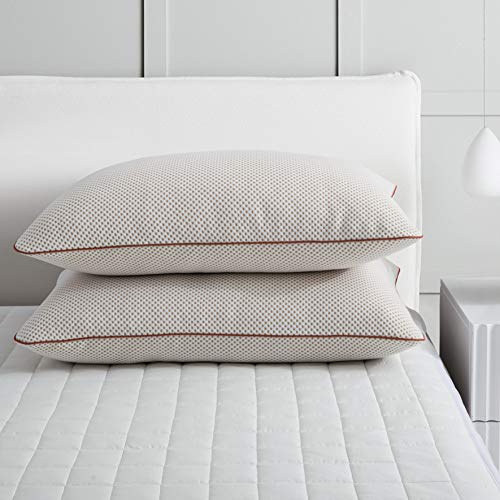 puredown Natural Goose Down Feather Pillow with Washable Copper Fibre
