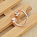 Qlychee Rose Gold Copper Finger Ring Magnet Healing Ring Pain Therapy Gift 1 Pc