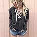 Women top ,IEason Women Hoodie Sweatshirt Lace Up Long Sleeve Crop Top Coat Sports Pullover Tops (L, Black)