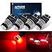 AUTOGINE 4 X Super Bright 9-30V 3157 3156 3057 3056 4157 LED Bulbs 3014 54-EX Chipsets with Projector for Tail Lights Brake Lights, Brilliant Red