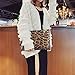 Dolce Na Womens Oversized Clutch Bag Purse Pu Leather Evening Wristlet Handbag (79 Brown Leopard)