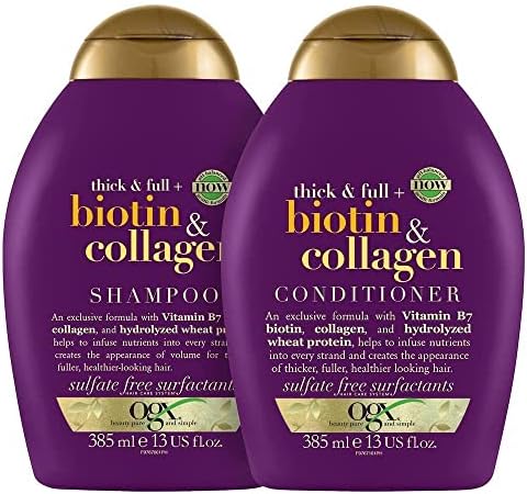 سعر OGX, Shampoo & Conditioner, Thick & Full+ Biotin & Collagen, New ...