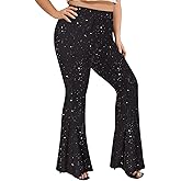 TIYOMI Plus Size Flared Leggings for Women High Waist Pants Ankle Leggings XL-5XL