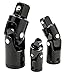 Bastex Black Complete Impact Universal Joint Set, Made of CR-V Steel. 3 Universal Joint Socket Piece Swivel Set. Wobble Elbow Extension Sets