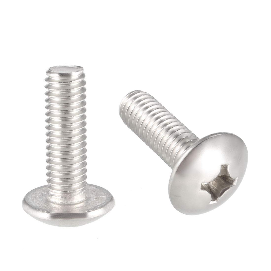 sourcing map Machine Screws, M6x20mm Phillips Screw, 304 Stainless Steel, Fasteners Bolts 20Pcs