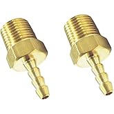 Metalwork 1/8" Barb to 1/8" Male NPT Adapter Brass Hose Barbed Connector Fitting 2pcs
