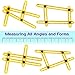 Angle Template Tool #1 RETOOLS with Metal thread on the knobs - Plastic- Super Angle Finder & Multi-Angle Measuring Ruler for Handymen, Builders, Tilers, Craftsmen and DIY-ers