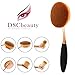 DSCbeauty Professional 10 Pcs Oval Makeup Brush Set Toothbrush Makeup Brush Kit Foundation Contour Blush Blending Lip Eyebrow Eyeliner Eyeshadow Concealer Cosmetic Brush Set with Oval Brushes Stand