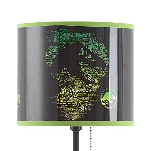 Jurassic World Stick Table Kids Lamp, with Pull Chain, Themed Printed