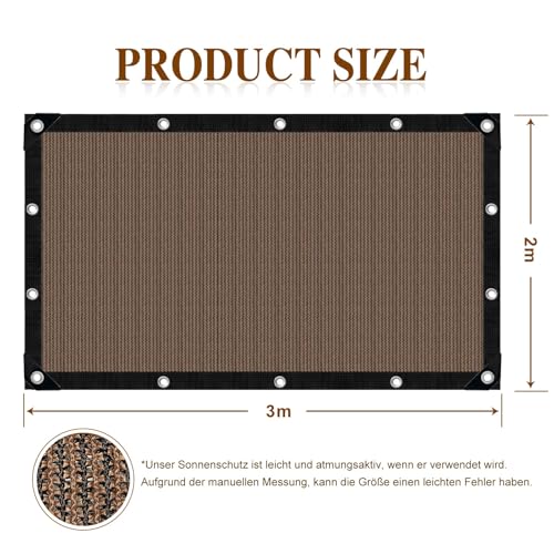 BXAEYIPOR Sun Protection, 85% Shading Rate, UV Resistant, Awning with Eyelet Edge, Easy to Hang Shading Net for Car, Garden, Greenhouse, Camping