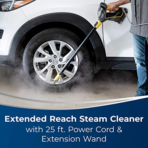 BISSELL Power Steamer Heavy Duty 3-in-1 Steam Mop, Handheld Steam Cleaner for Indoor and Outdoor Use, Garage Workshop Auto RV Deck Patio, 25 Accessories, Variable Steam, Wall Mount, 2685B