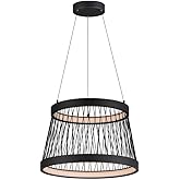 ET2 Lighting E20982-BK Loom - 42W 2 LED Pendant-15 Inches Tall and 18.75 Inches Wide