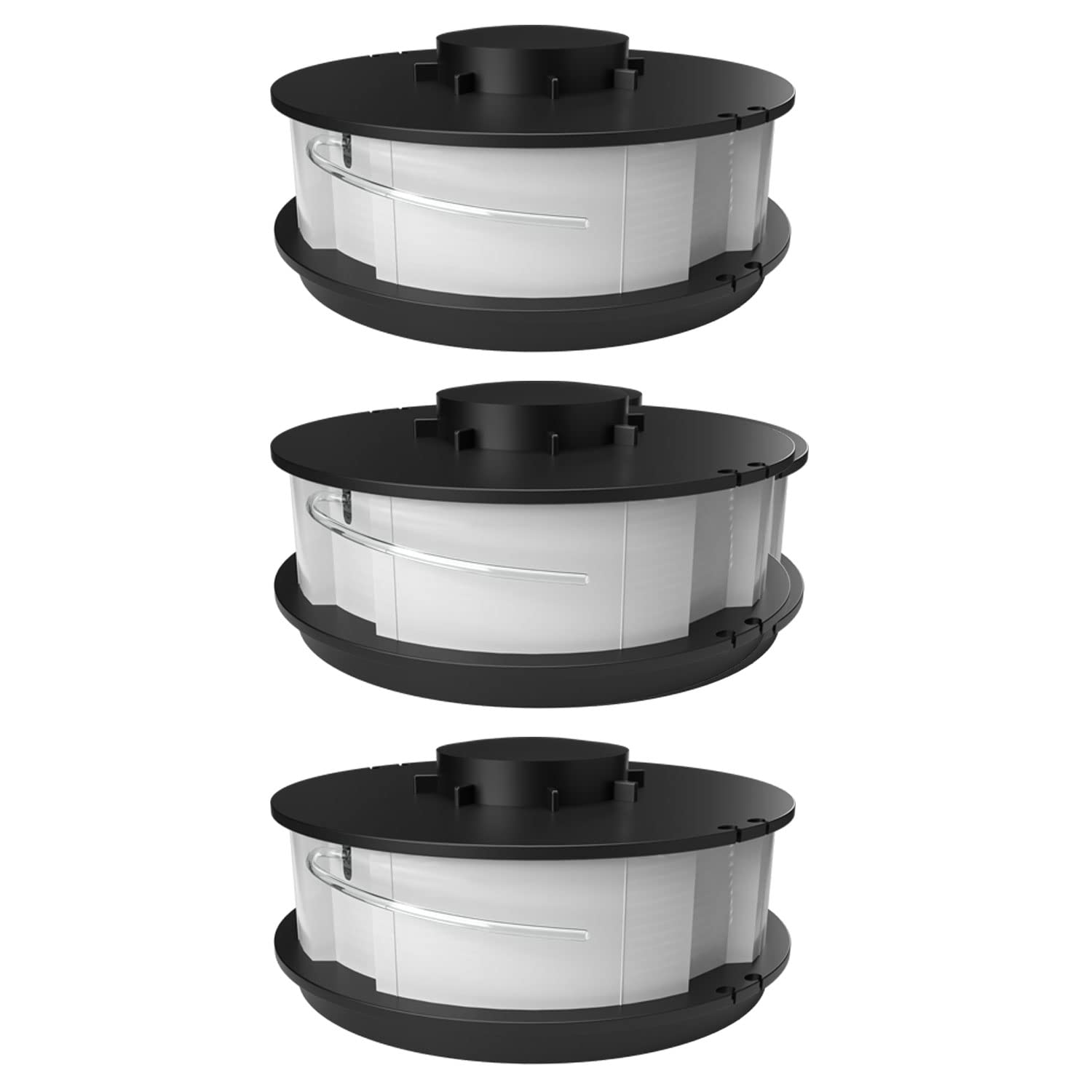 Pack of 3 Double Thread Lawn Trimmer Spool, Replacement Thread Spools for Electric Grass Trimmer, Suitable for Aldi Top Craft, King Craft, RTV, Gardenline GLR GLT, Performance Power
