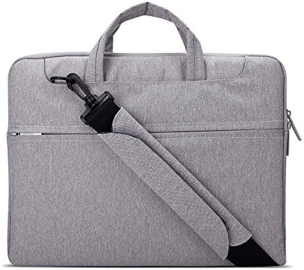 Auttbi 15-15.6 Inch Waterproof Fabric Laptop Shoulder Bag Laptop Sleeve Bag Notebook Case for Macbook Pro 15.4-inch / Protective 15.6" Ultrabook ASUS Acer Inspiron Lenovo HP (15-15.6 Inch, Grey)