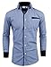 TAM WARE Mens Premium Slim Fit Checkered Plaid Cotton Longsleeve Shirt TWCS15-NAVY-M