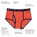Lucas Boys Briefs, Organic Cotton Underwear, Tagless, Orange & Navy, 3-Pack