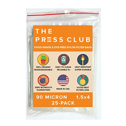 90 Micron Rosin Tea Bag Press Filter 1.5 by 4 inch 25 Pack Zero Blowout Guarantee All Micron & Sizes Available