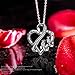 NINASUN Heart Bond Sterling Silver Necklaces for Women, 4A Cubic Zirconia and Hand-applied Enamel Engraving, Gift for Her with Delicate Jewelry Box (I Love You to the Moom and Back)