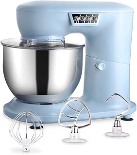 AIFEEL Küchenmaschine - 1000-W-Küchenmaschine mit Kippkopf, 4-Liter-SUS-Schüssel, transparentem Spritzschutz, flachem Schläger, Teighaken und Schneebesen - 3 Geschwindigkeitseinstellungen mit LED