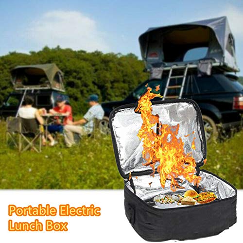 Portable Oven Personal Food Warmer for Prepared Meals Lunch Warmer Reheating at work For Office Working, Truckers,Outdoors Travel, Camping 110V (black) - Thumbnail 2