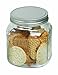 Anchor Hocking 32-Ounce Cracker Jar with Brushed Aluminum Lid, Set of 4, Clear Glass