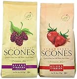 Sticky Fingers Bakeries Scone Variety Mix, Red Raspberry & Strawberry (Pack of 2)