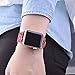 iiteeology Compatible with Apple Watch Band 38mm 40mm 42mm 44mm, Christmas Sparkly 3D Glitter Bling Leather iWatch Band for Apple Watch Series 5/4/3/2/1 Women Girls (Red, 38mm)