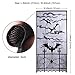 VIGLT Halloween Black Lace Window Curtain,Halloween Spider Web Bats Door Curtain 40 x 84 inch for Spooky Halloween Holiday Party Decoration 2PCS