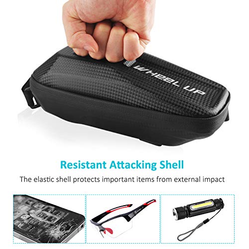 image for FlexDin Bike Frame Bag Waterproof Bicycle Top Tube Bag EVA Shell Shock