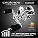 Cadence CB6 Baitcasting Reels, 20 LB Powerful Carbon Fiber Drag Baitcaster, 6.9oz Ultralight Casting Reels, Durable Aluminum Main Gear, 7.3:1 Gear Ratio, Super Smooth Cost-Effective Baitcaster Reels